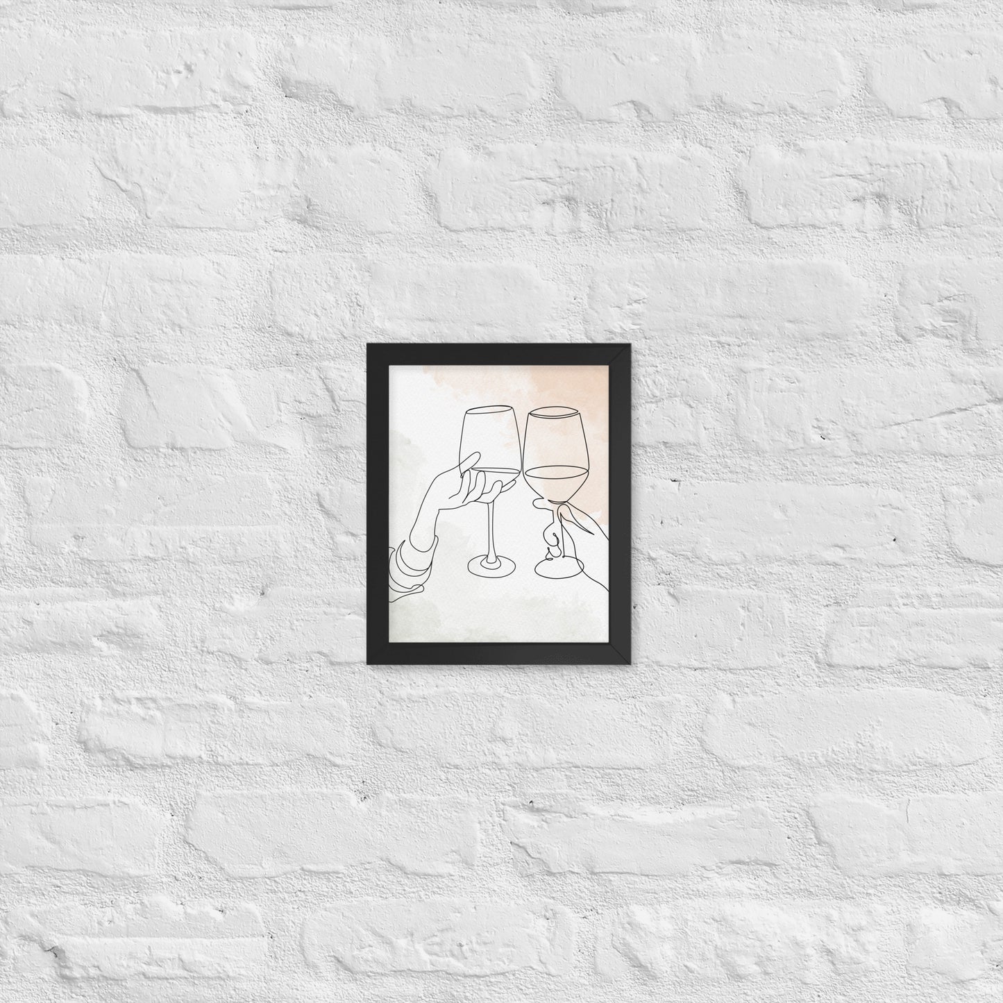 Line Art Toast | Wood Framed Print - Blisscotto