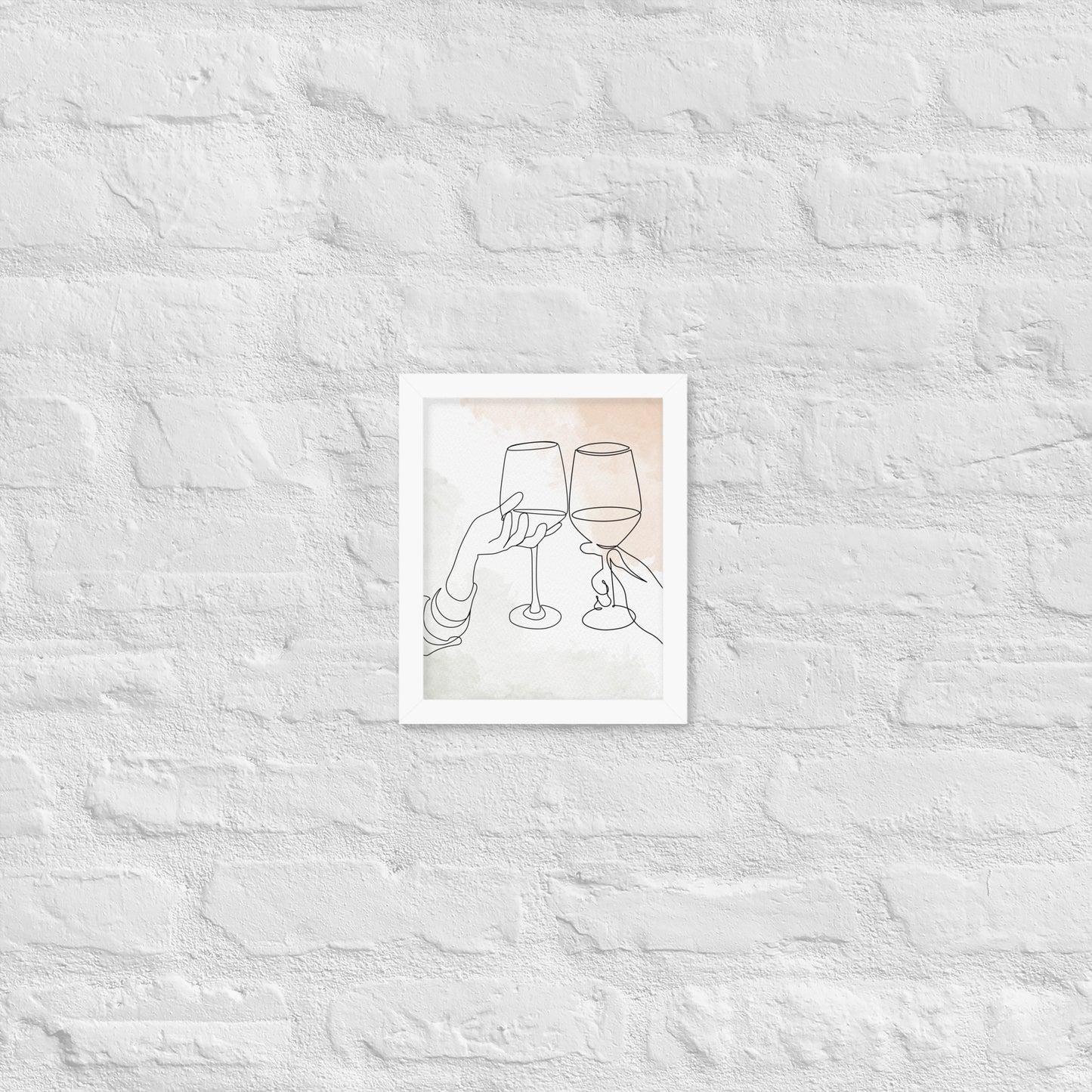 Line Art Toast | Wood Framed Print - Blisscotto