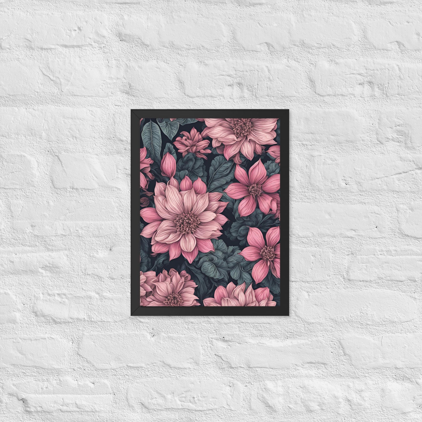 Pink Botanics | Wood Framed Print - Blisscotto