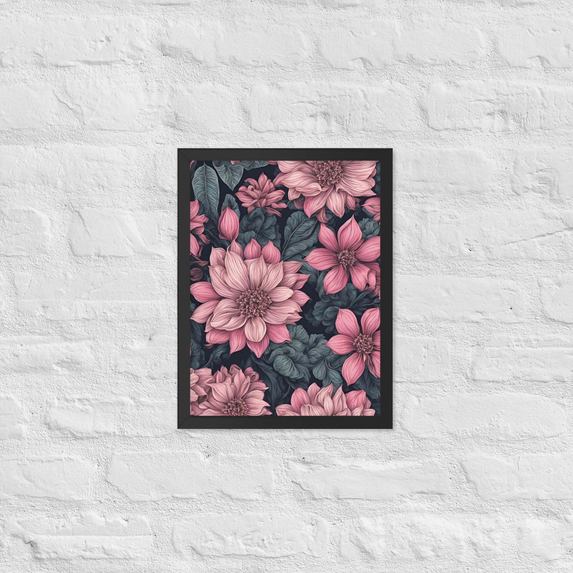 Pink Botanics | Wood Framed Print - Blisscotto