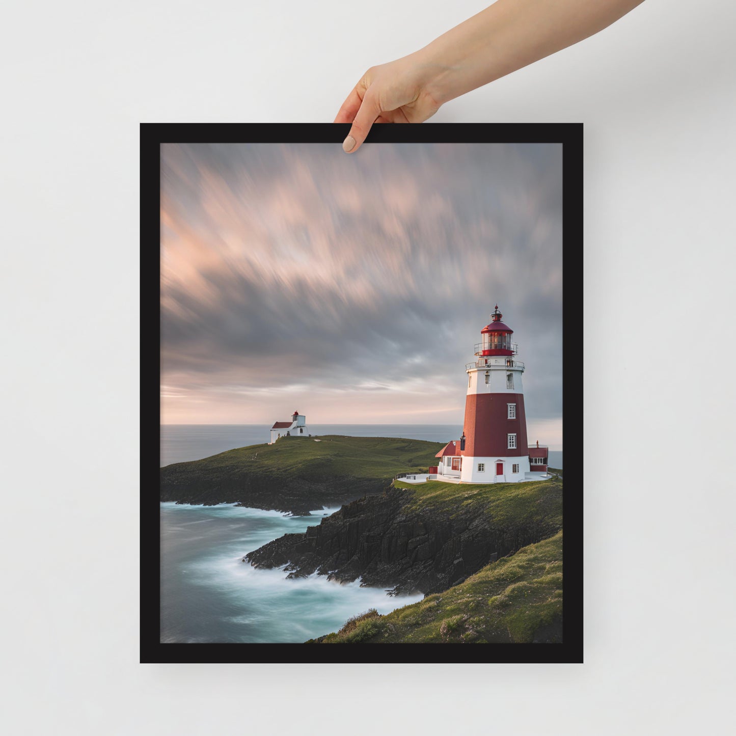 Coastal Lighthouse | Wood Framed Print - Blisscotto