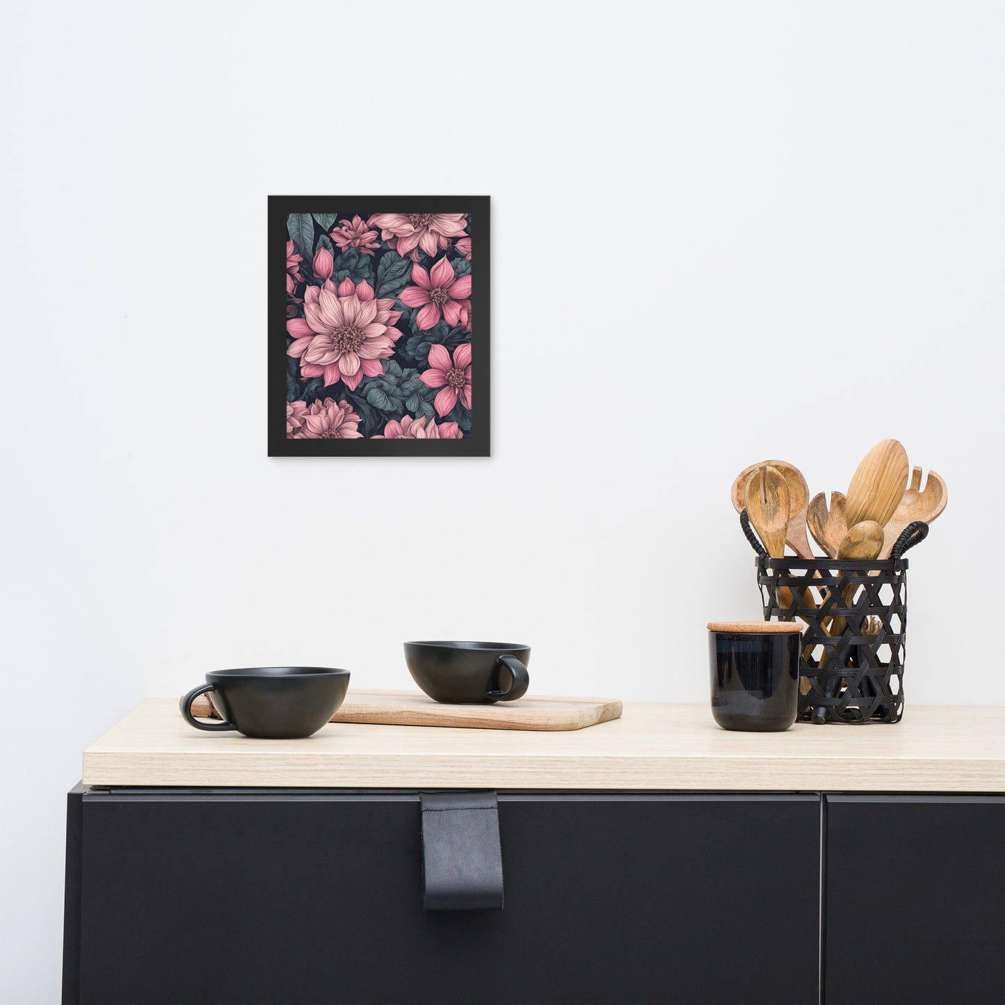 Pink Botanics | Wood Framed Print - Blisscotto