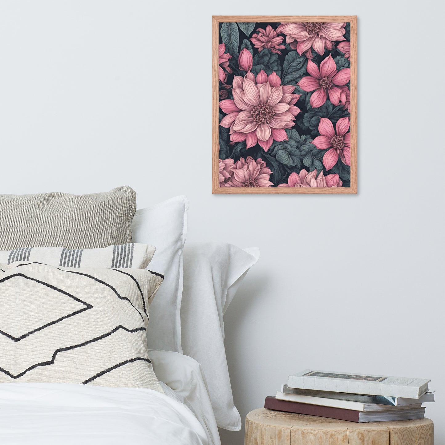 Pink Botanics | Wood Framed Print - Blisscotto