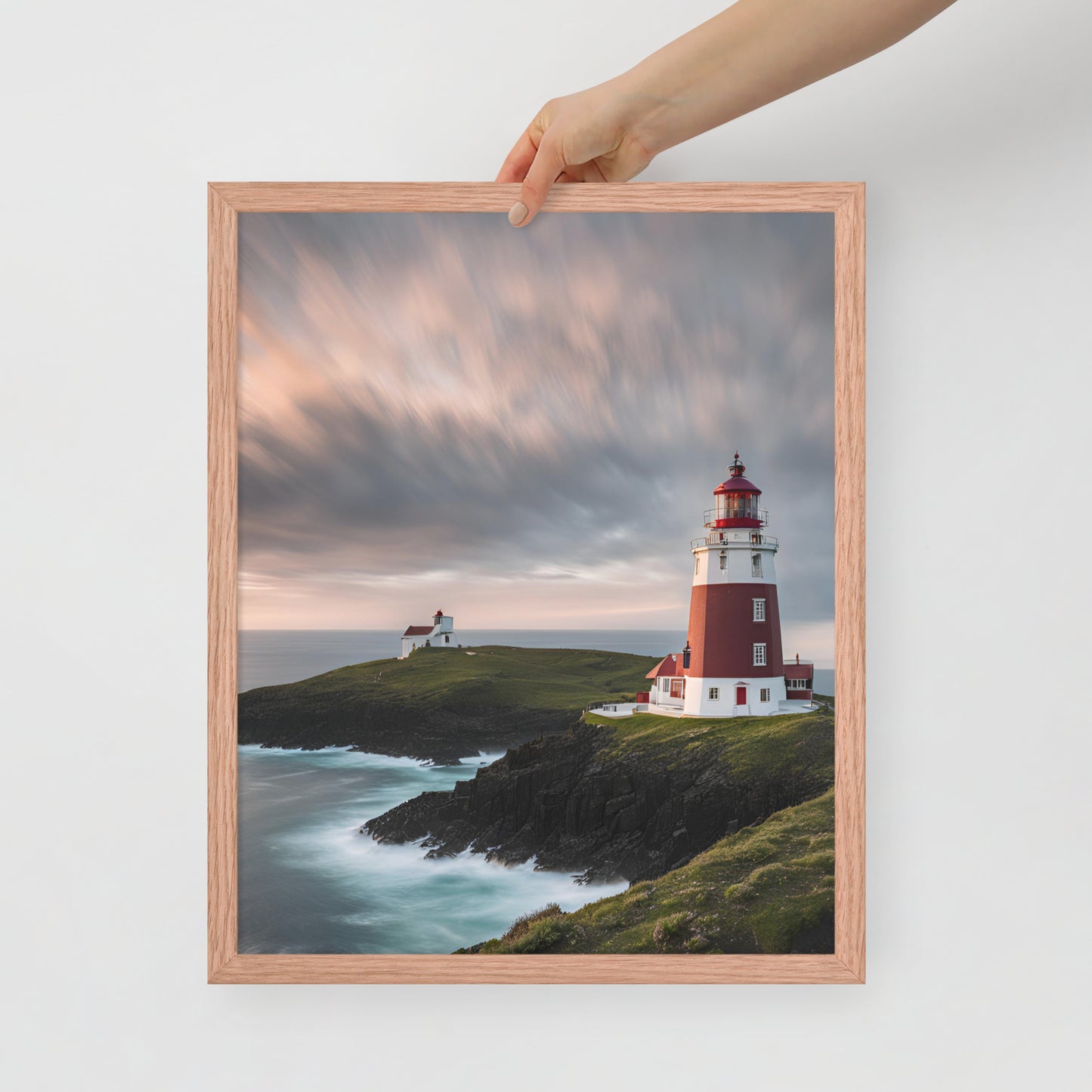 Coastal Lighthouse | Wood Framed Print - Blisscotto