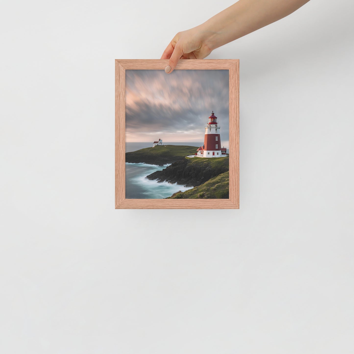 Coastal Lighthouse | Wood Framed Print - Blisscotto