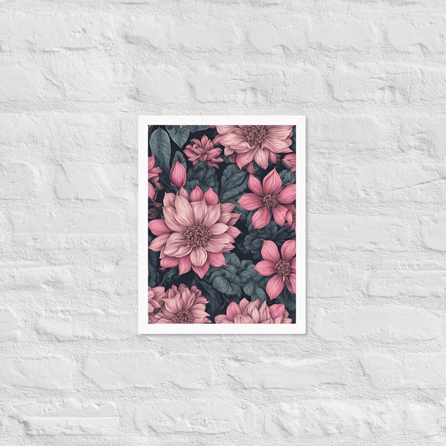 Pink Botanics | Wood Framed Print - Blisscotto