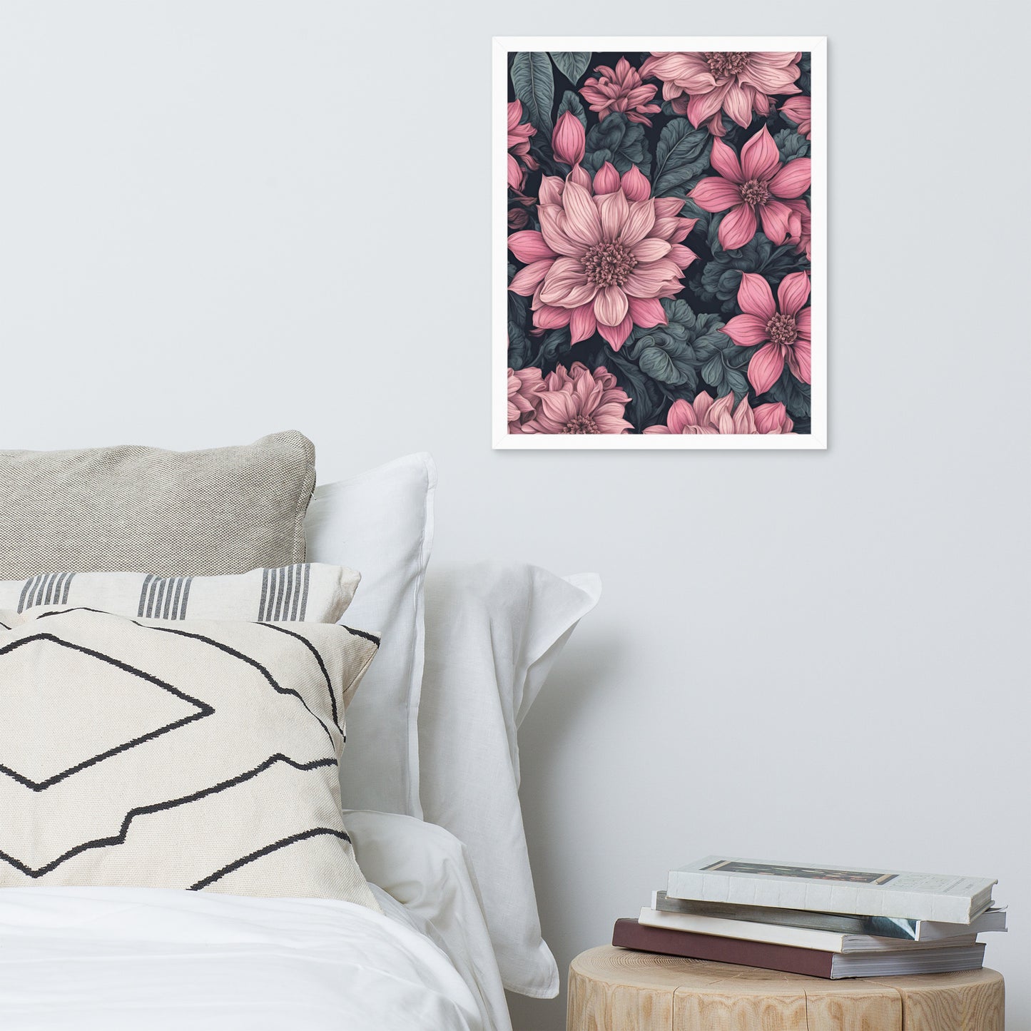 Pink Botanics | Wood Framed Print - Blisscotto