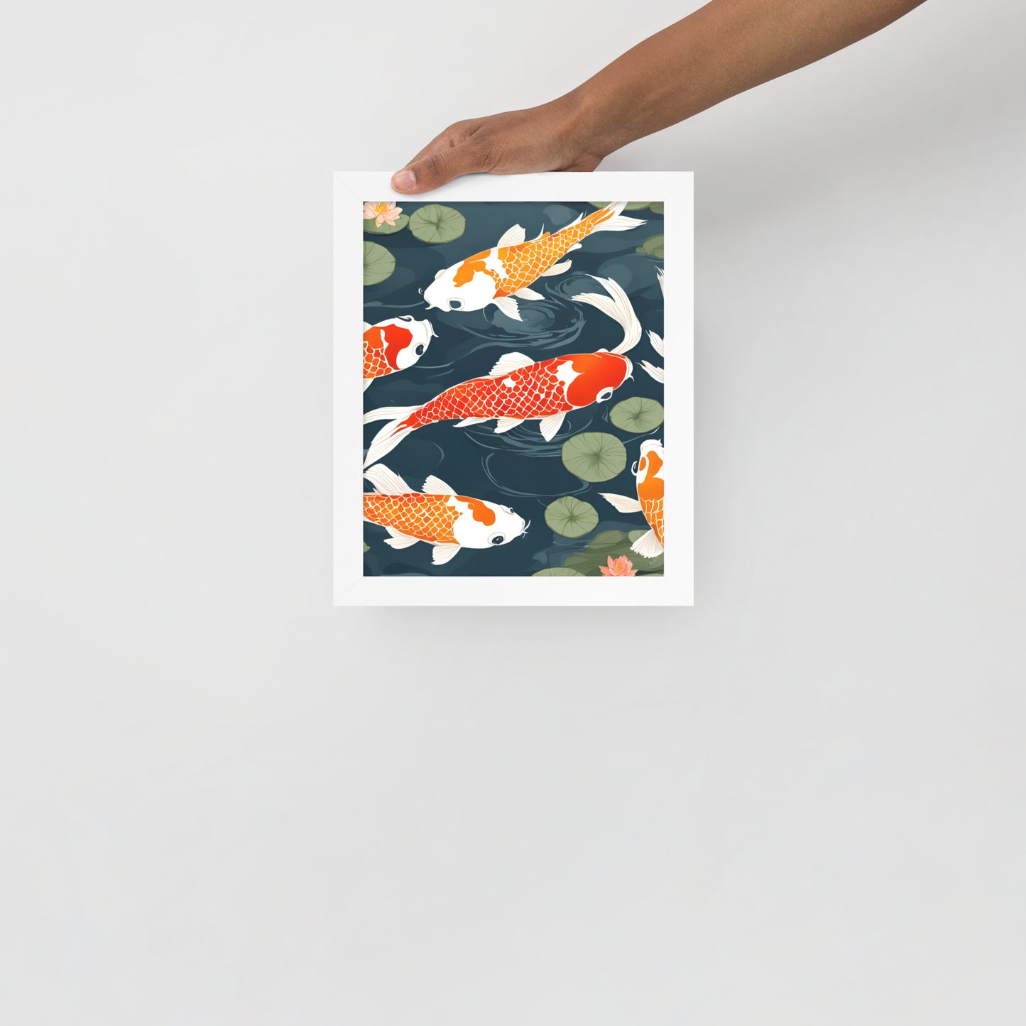 Koi Fish Serenity | Wood Framed Print - Blisscotto